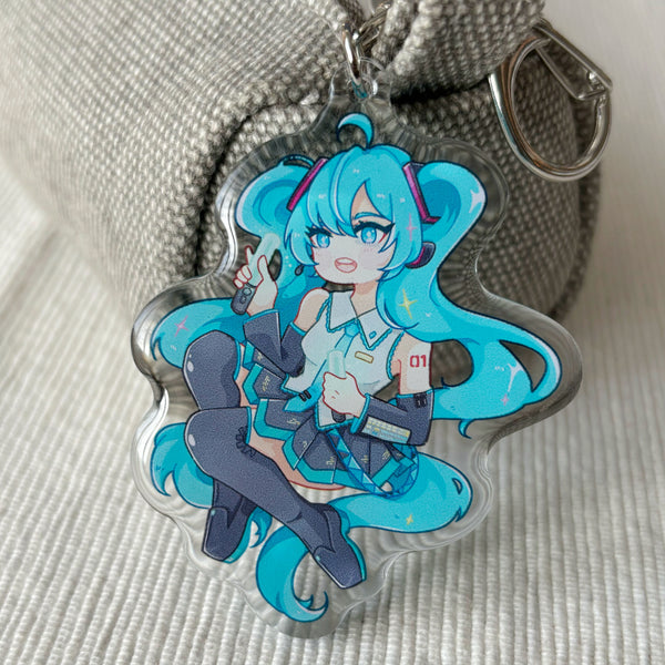 Miku - Vocaloid | SMOL Double-Sided Acrylic Keychain