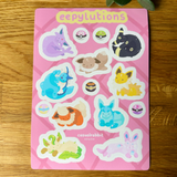 Eepylutions | A6 Glossy Poke Sticker Sheet