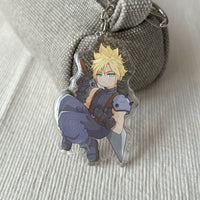 Cloud - Final Fantasy 7 | SMOL Double-Sided Acrylic Keychain