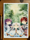 Frieren, Fern, Stark - Frieren: Beyond Journey's End | A4/ A5 Print