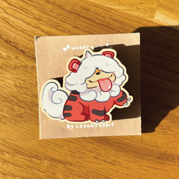 Hisuian Growlithe - Pokemon | Wooden Pin
