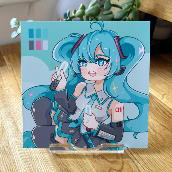 Miku | 14.5cm Square Print