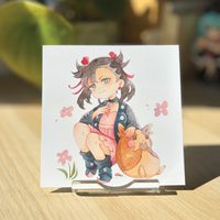 Marnie and Morpeko - Pokemon | 14.5cm Square Print