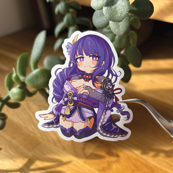 Raiden Shogun - Genshin Impact | 7cm Glossy Vinyl Sticker