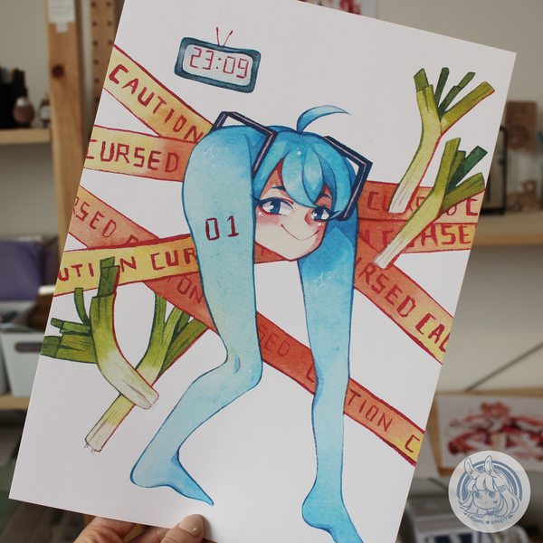 Cursed Miku - Shiteyanyo | A4 / A5 Print